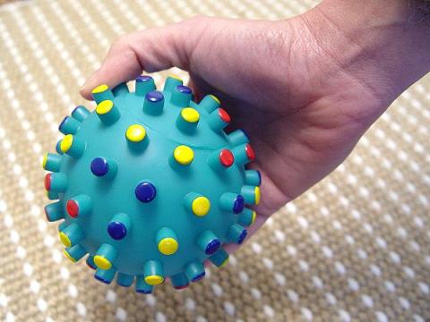 crazy color rubber ball makes sound